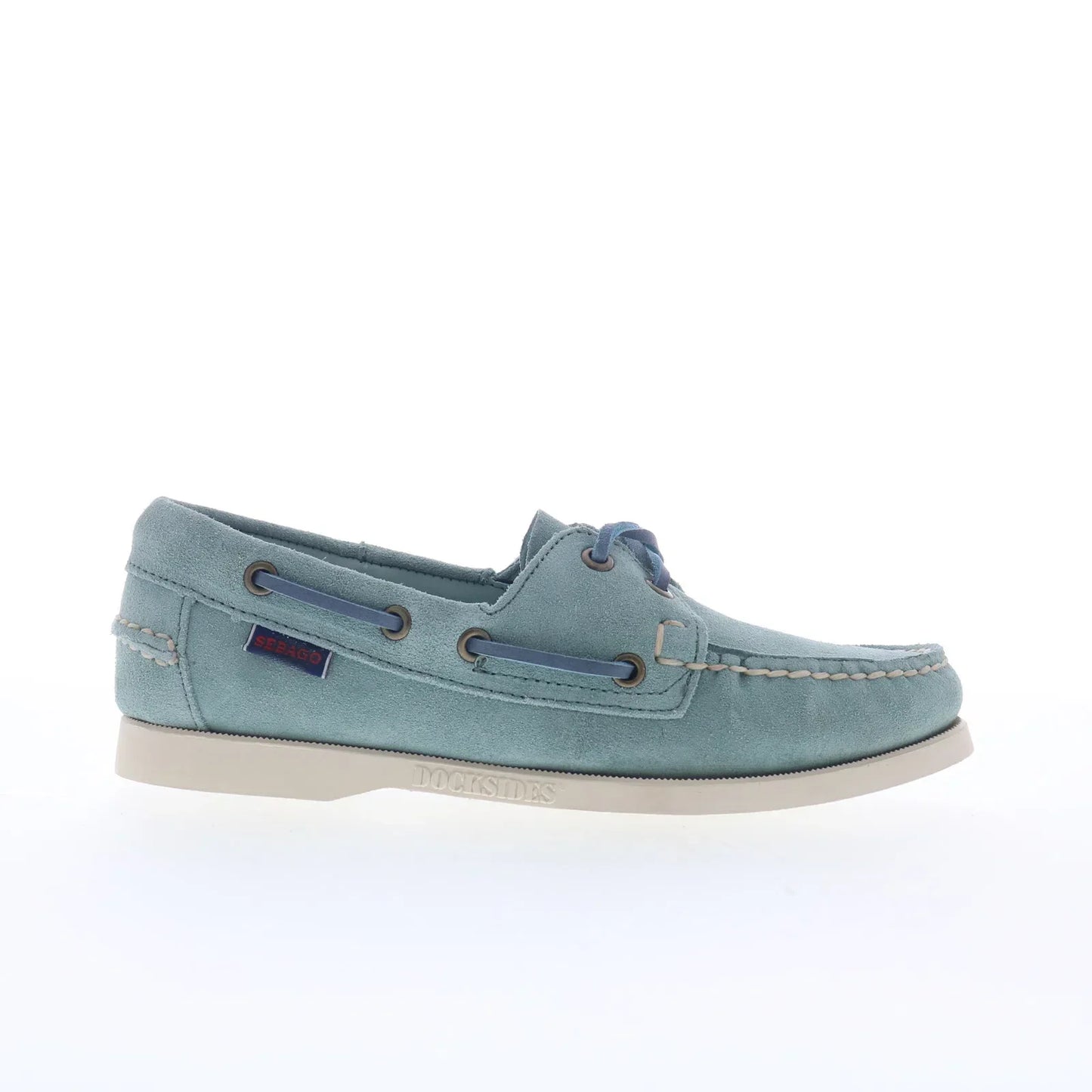 Sebago Portland Roughout Womens Green Suede Loafers & Slip Ons Boat Shoes