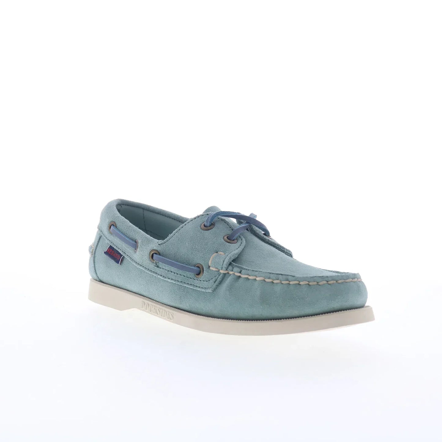 Sebago Portland Roughout Womens Green Suede Loafers & Slip Ons Boat Shoes