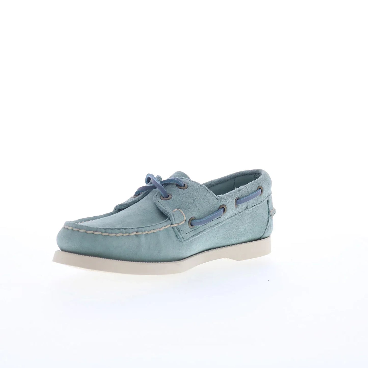 Sebago Portland Roughout Womens Green Suede Loafers & Slip Ons Boat Shoes