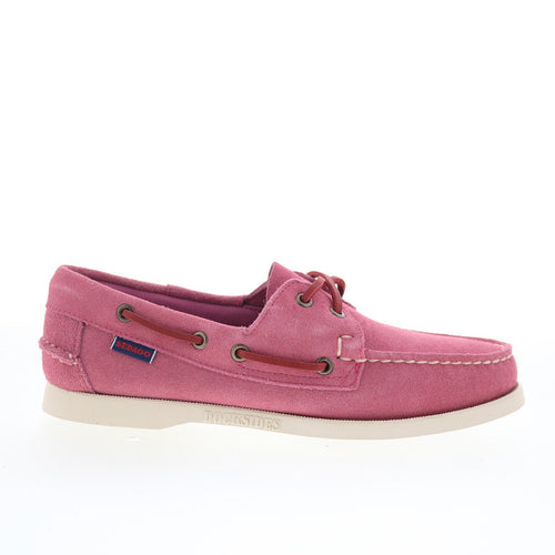 Sebago Portland Roughout Womens Pink Suede Loafers & Slip Ons Boat Shoes