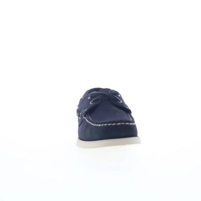 Sebago Portland Flesh Out Womens Blue Suede Loafers & Slip Ons Boat Shoes
