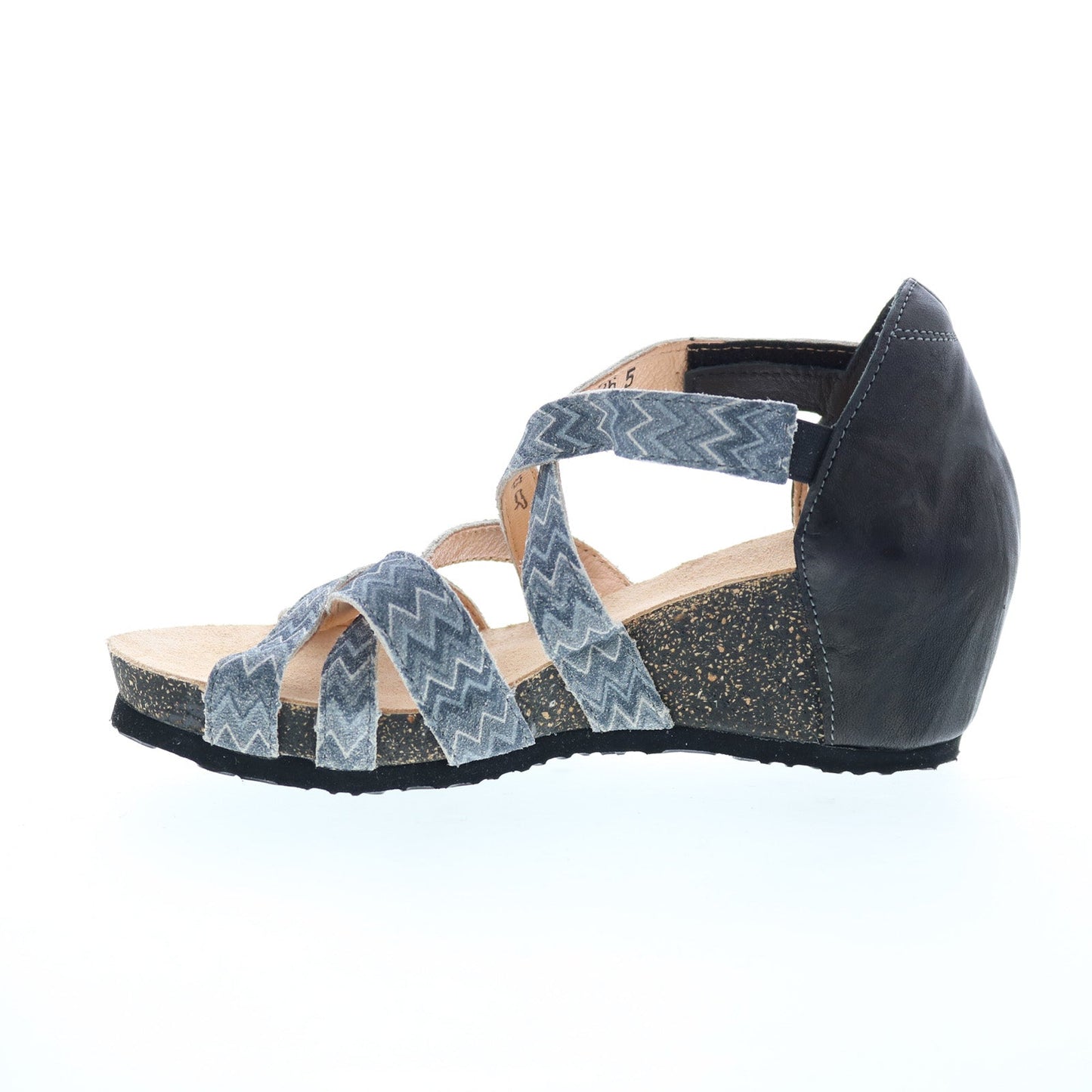 Think! Zilli 82326-N21 Womens Gray Leather Slip On Heeled Sandals Shoes