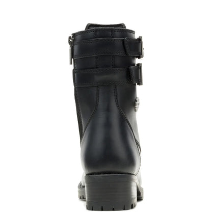 Harley-Davidson Leyton DBL 7.25" D84838 Womens Black Motorcycle Boots