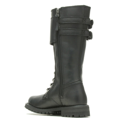 Harley-Davidson Grimes 12" Lace D87205 Womens Black Leather Motorcycle Boots