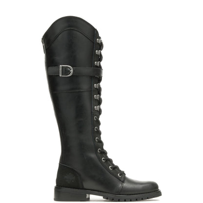 Harley-Davidson Bradner Lace D87261 Womens Black Leather Motorcycle Boots