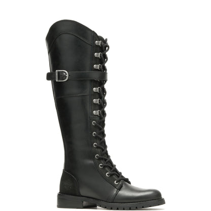 Harley-Davidson Bradner Lace D87261 Womens Black Leather Motorcycle Boots