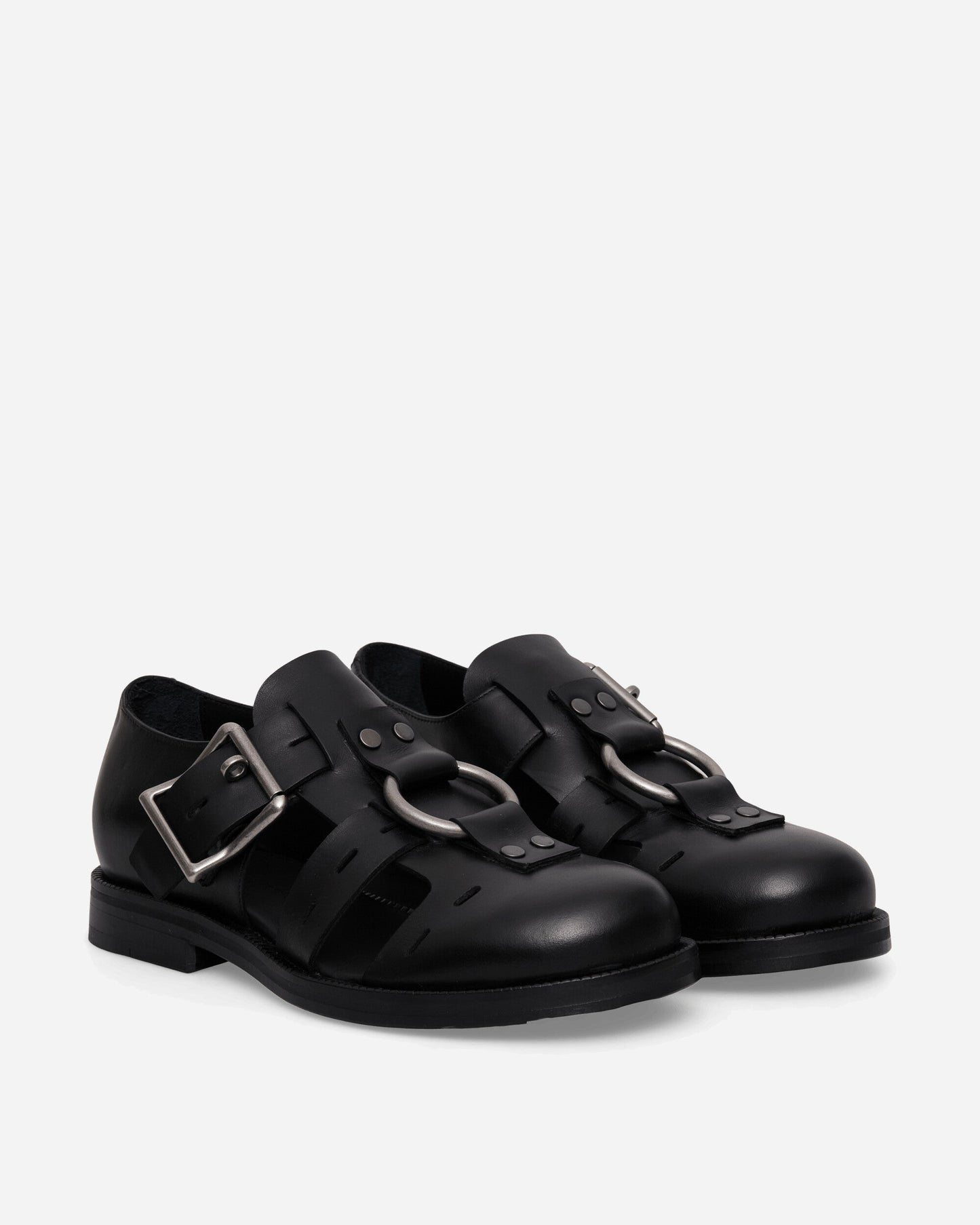 Bondage Belt Sandals Black