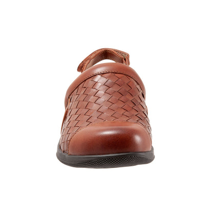 Softwalk Salina Woven S1365-245 Womens Brown Narrow Clog Flats Shoes