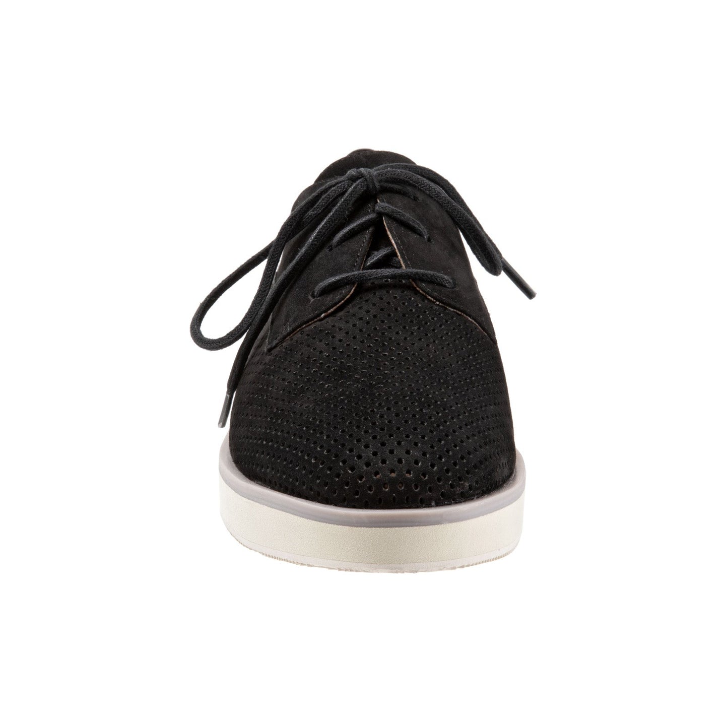 Softwalk Willis S1811-004 Womens Black Narrow Leather Oxford Flats Shoes