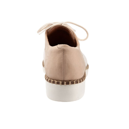 Softwalk Willis S1811-294 Womens Beige Narrow Leather Oxford Flats Shoes