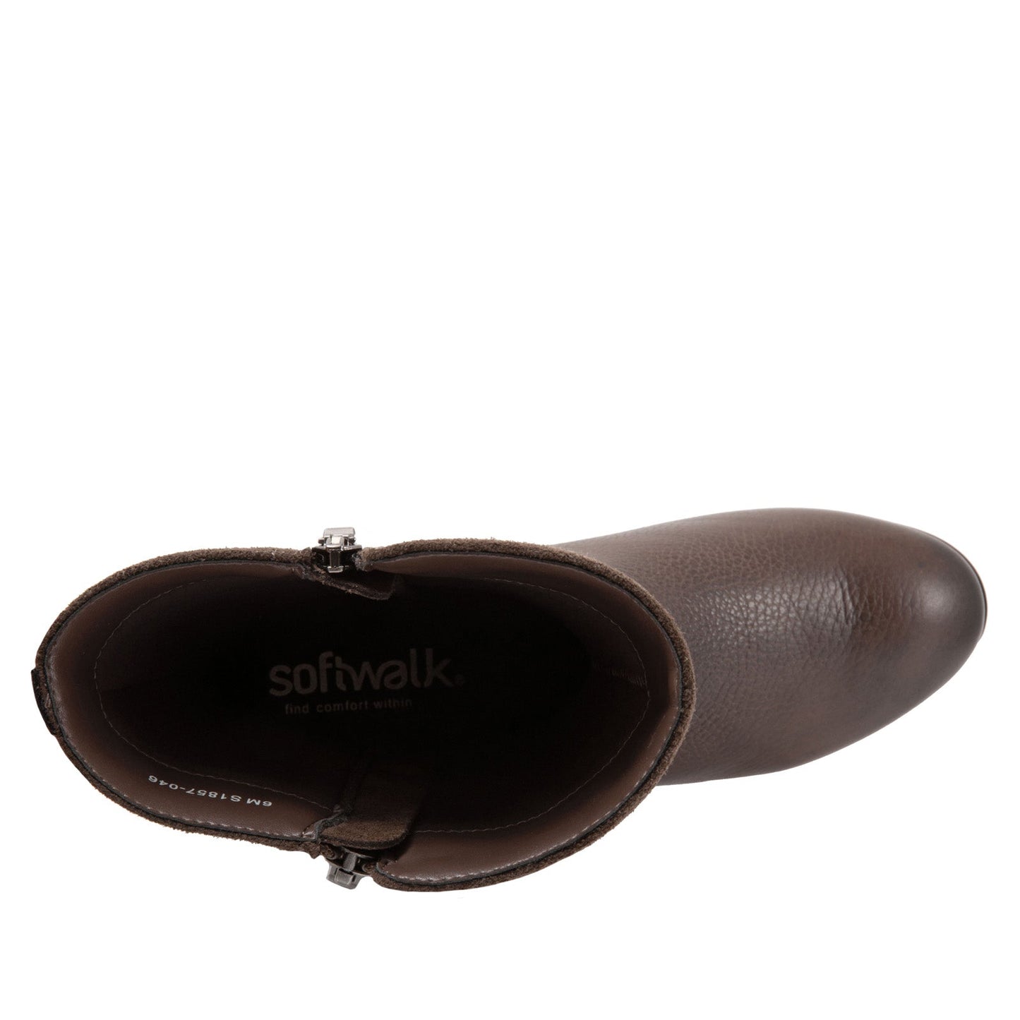Softwalk Marlowe S1857-046 Womens Brown Leather Casual Dress Boots