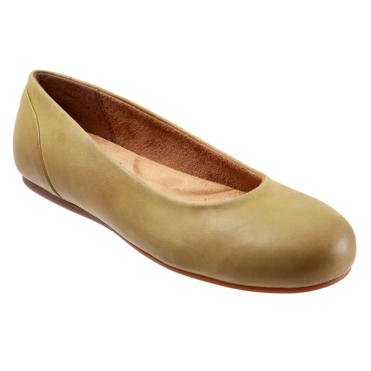 Softwalk Sonoma S1862-322 Womens Green Extra Wide Ballet Flats Shoes