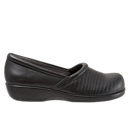Softwalk Adora S1912-014 Womens Black Leather Slip On Loafer Flats Shoes