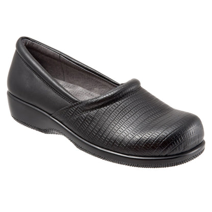 Softwalk Adora S1912-014 Womens Black Leather Slip On Loafer Flats Shoes