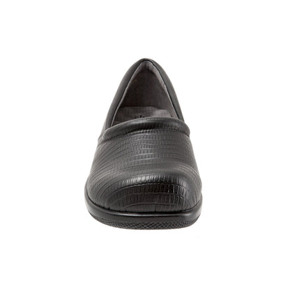 Softwalk Adora S1912-014 Womens Black Leather Slip On Loafer Flats Shoes