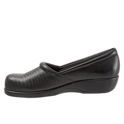 Softwalk Adora S1912-014 Womens Black Leather Slip On Loafer Flats Shoes