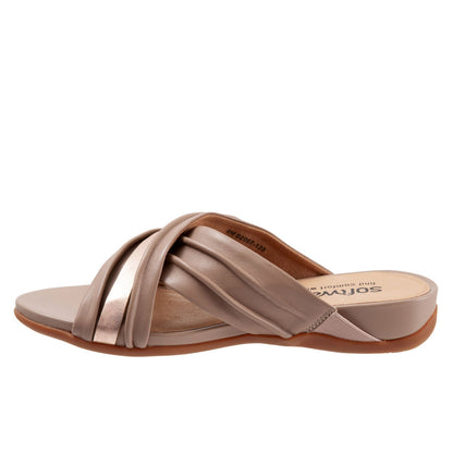 Softwalk Taza S2007-123 Womens Brown Extra Wide Slides Sandals Shoes