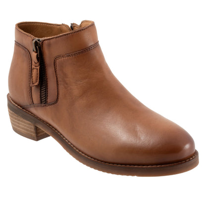 Softwalk Rubi S2157-215 Womens Brown Leather Ankle & Booties Boots
