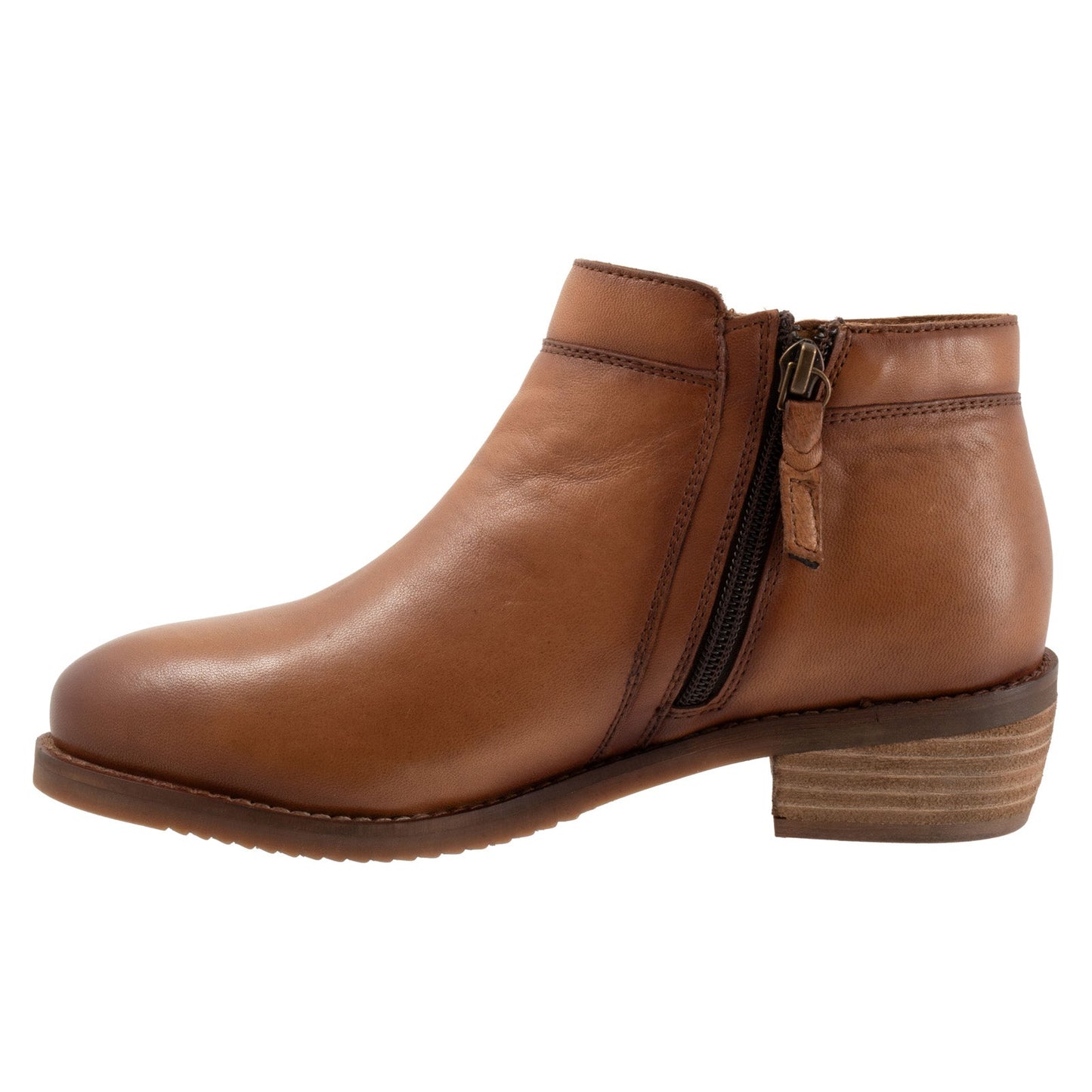 Softwalk Rubi S2157-215 Womens Brown Leather Ankle & Booties Boots