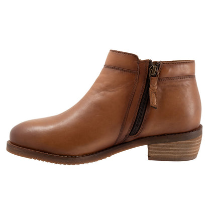 Softwalk Rubi S2157-215 Womens Brown Leather Ankle & Booties Boots