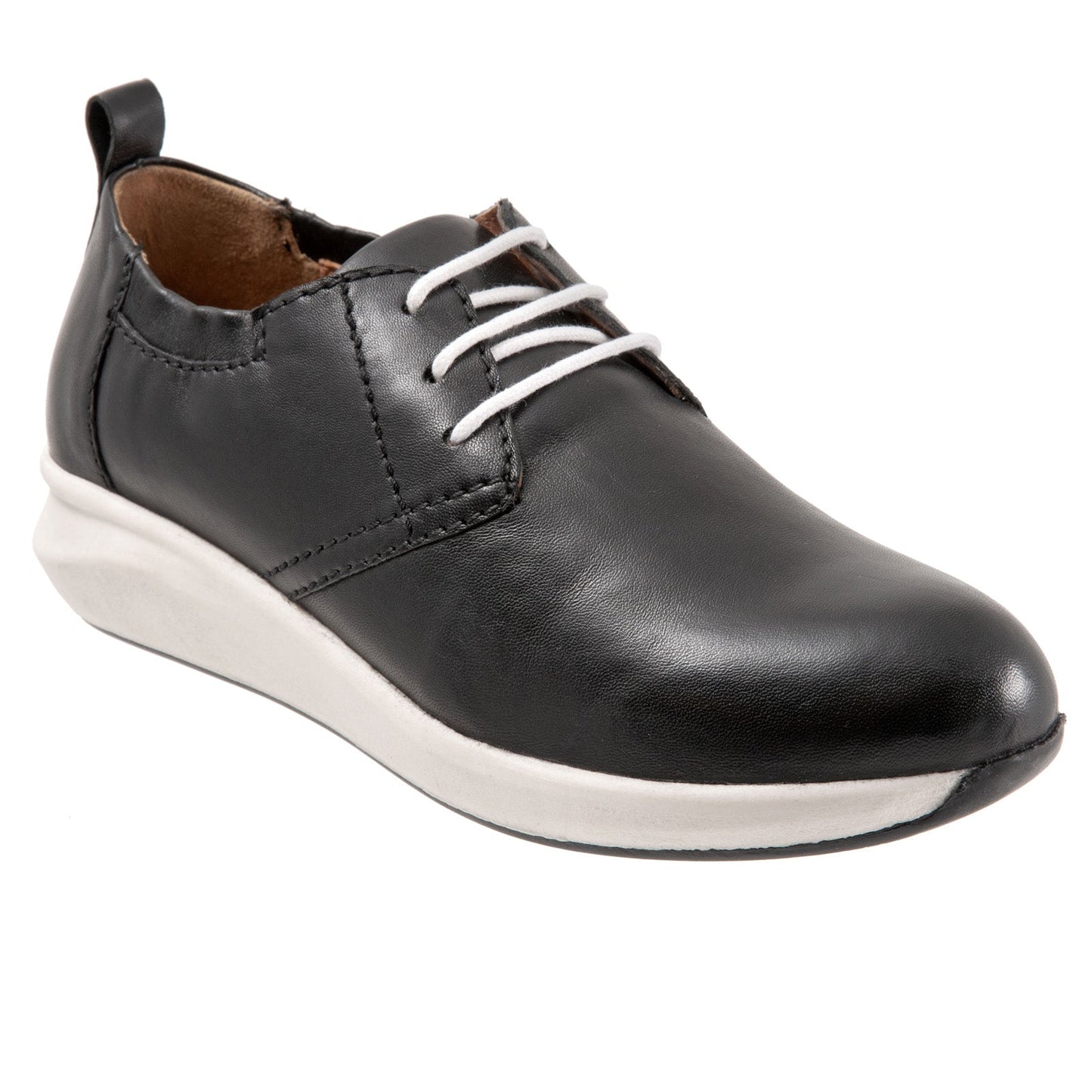 Softwalk Inez S2169-001 Womens Black Wide Leather Lifestyle Sneakers Shoes