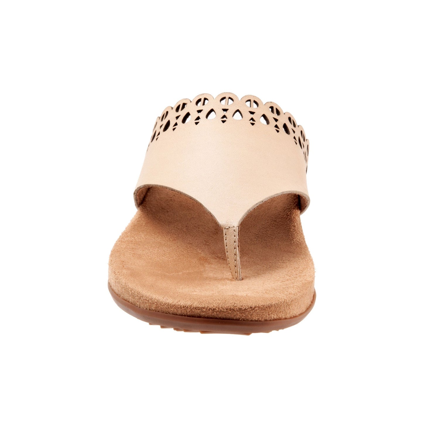Softwalk Bethany S2203-131 Womens Brown Narrow Leather Thong Sandals Shoes