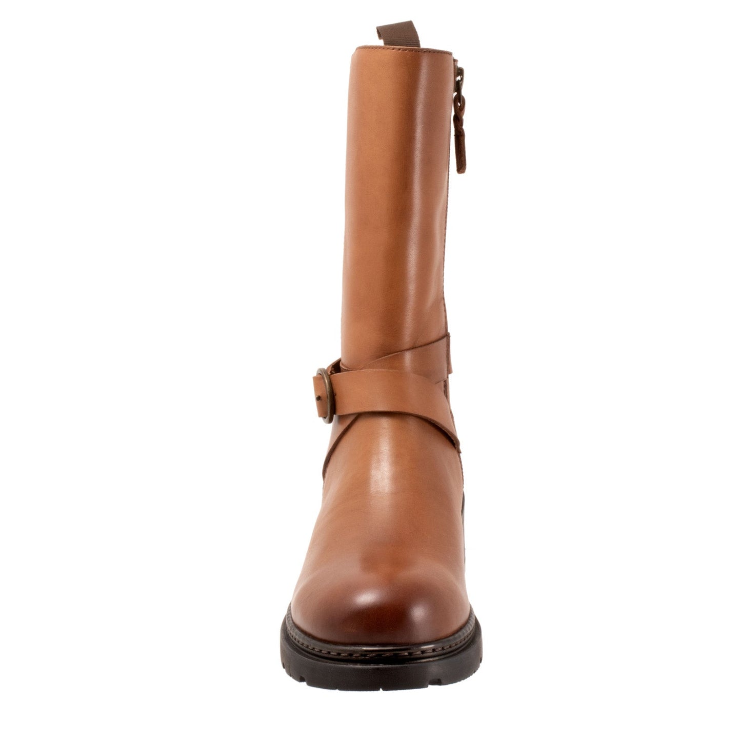 Softwalk Roselle S2255-215 Womens Brown Leather Zipper Ankle & Booties Boots