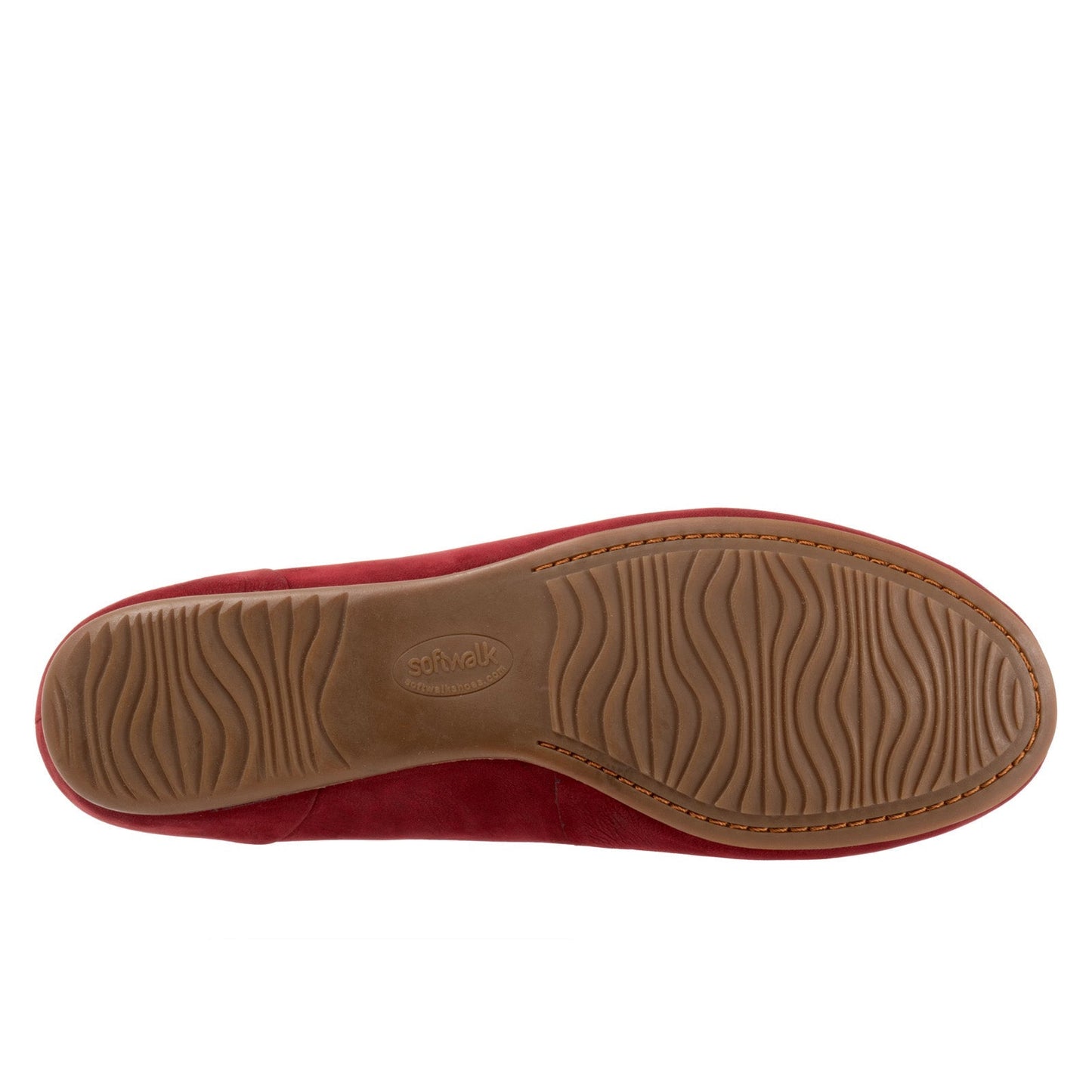Softwalk Sonoma Halo S2257-662 Womens Burgundy Leather Ballet Flats Shoes
