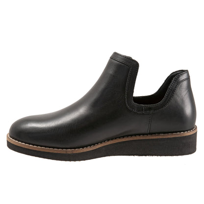 Softwalk Woodbury S2260-001 Womens Black Leather Ankle & Booties Boots