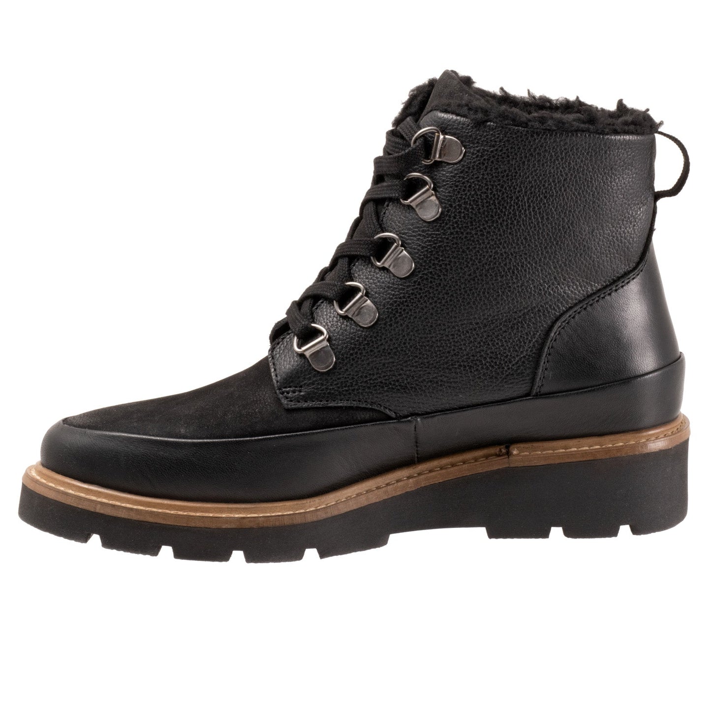 Softwalk Whitney S2261-001 Womens Black Leather Casual Dress Boots