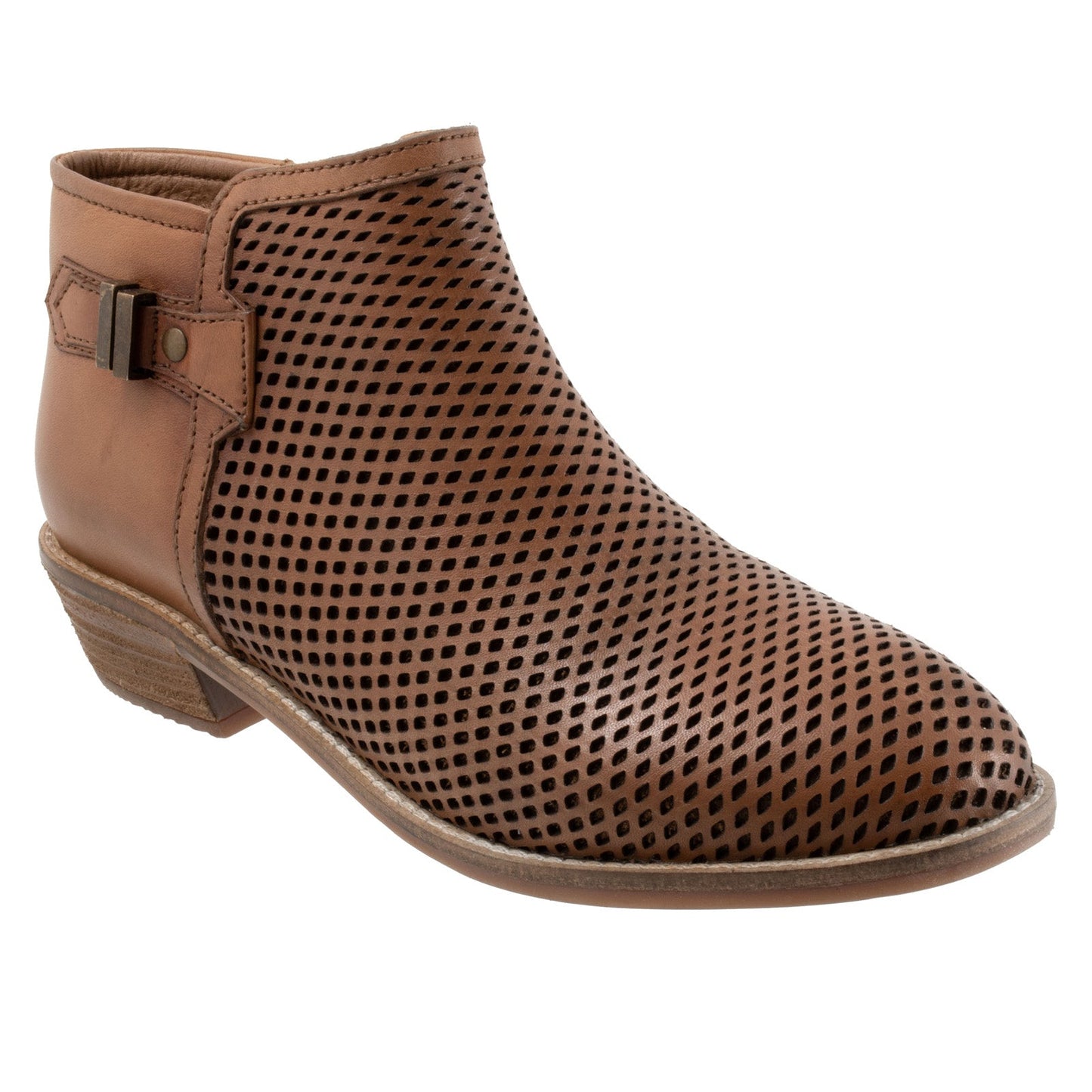 Softwalk Rimini Perf S2315-215 Womens Brown Wide Ankle & Booties Boots