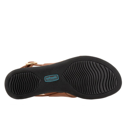 Softwalk Tillman Sling S2417-215 Womens Brown Slingback Sandals Shoes