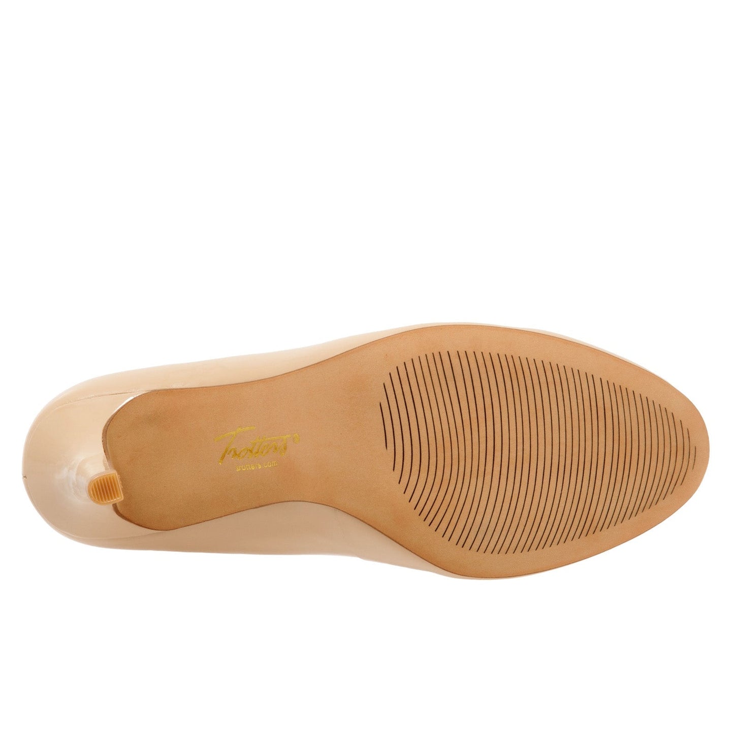Trotters Gigi T1505-130 Womens Beige Leather Slip On Pumps Heels Shoes