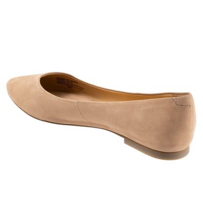 Trotters Estee T1556-107 Womens Brown Nubuck Slip On Loafer Flats Shoes