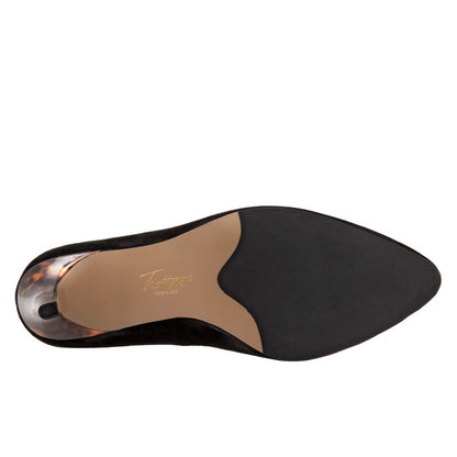 Trotters Angie T2050-003 Womens Black Narrow Leather Pumps Heels Shoes