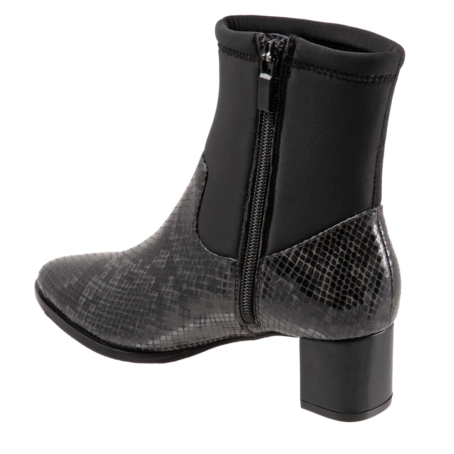 Trotters Kippy T2060-083 Womens Black Leather Ankle & Booties Boots