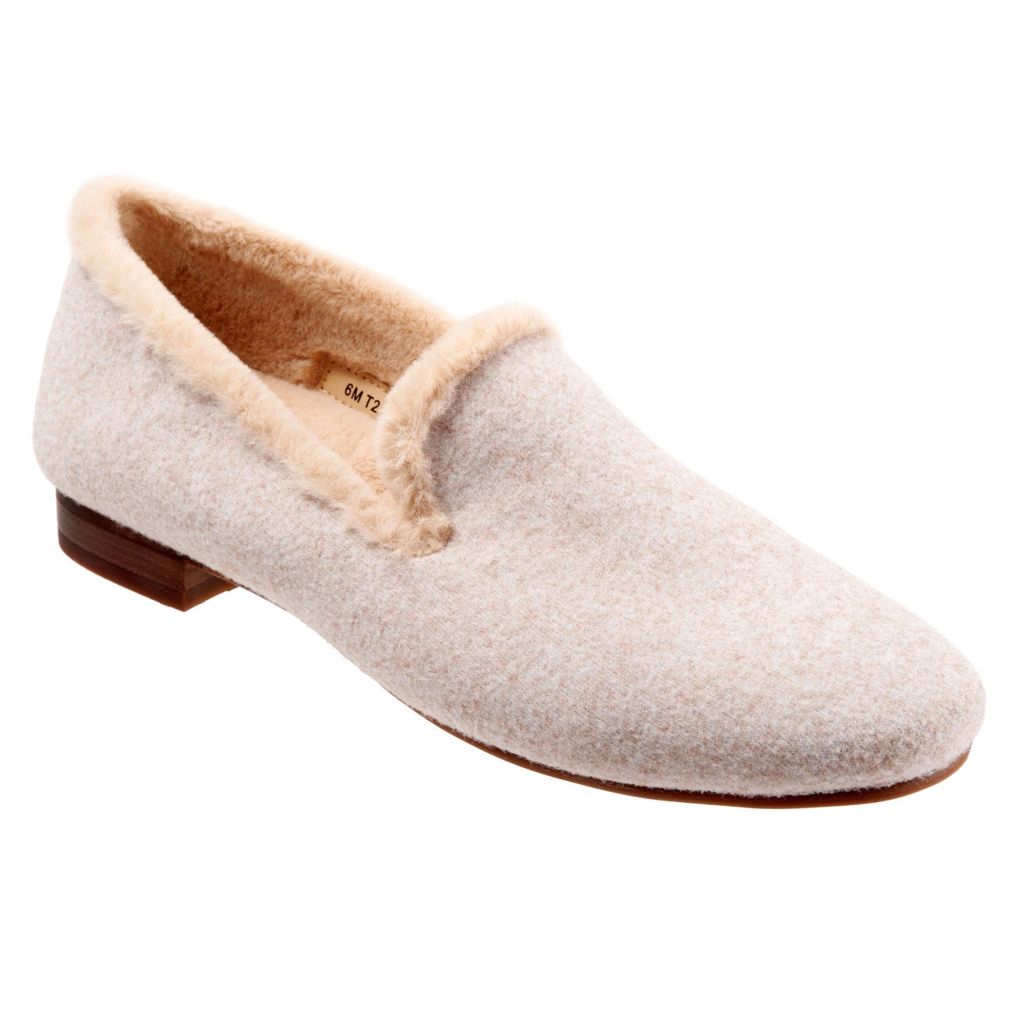 Trotters Glory T2160-156 Womens Beige Leather Slip On Loafer Flats Shoes