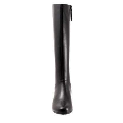 Trotters Misty Wide Shaft T2261-001 Womens Black Leather Knee High Boots