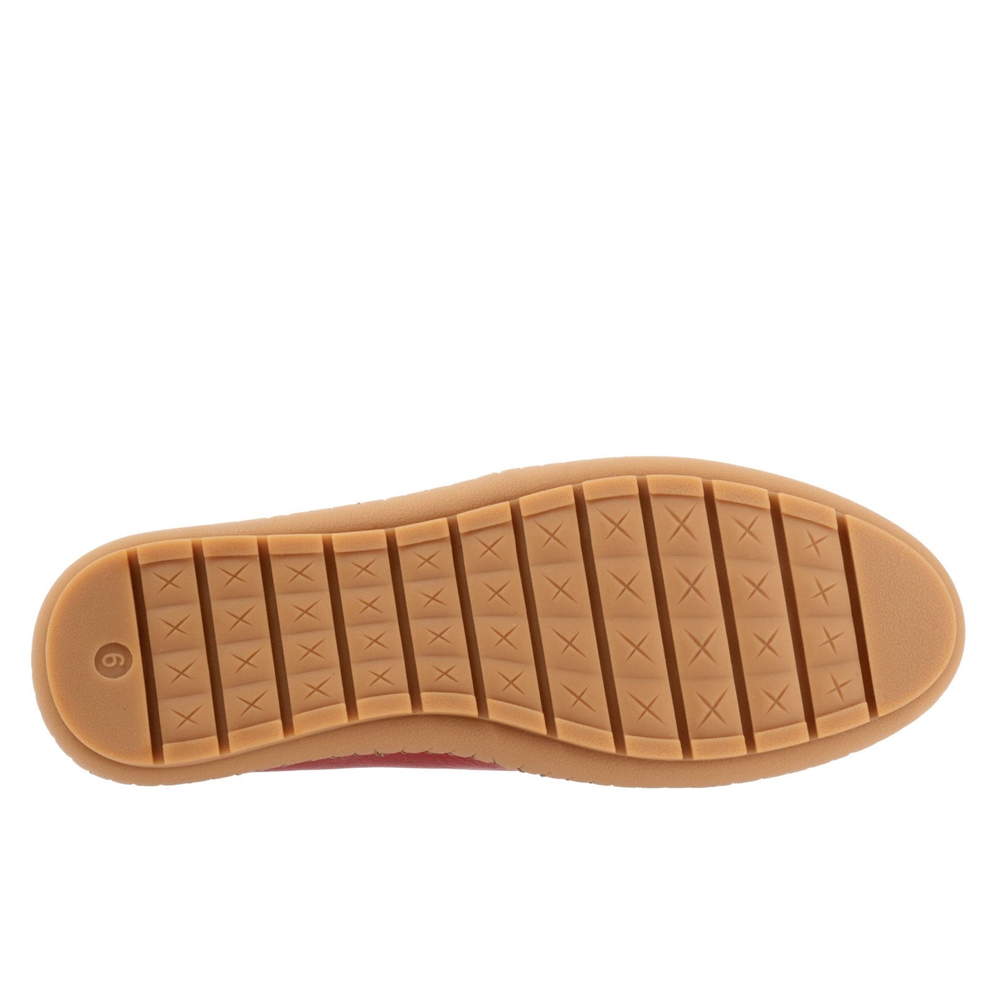 Trotters Ruby Perf T2320-600 Womens Red Leather Slip On Loafer Flats Shoes