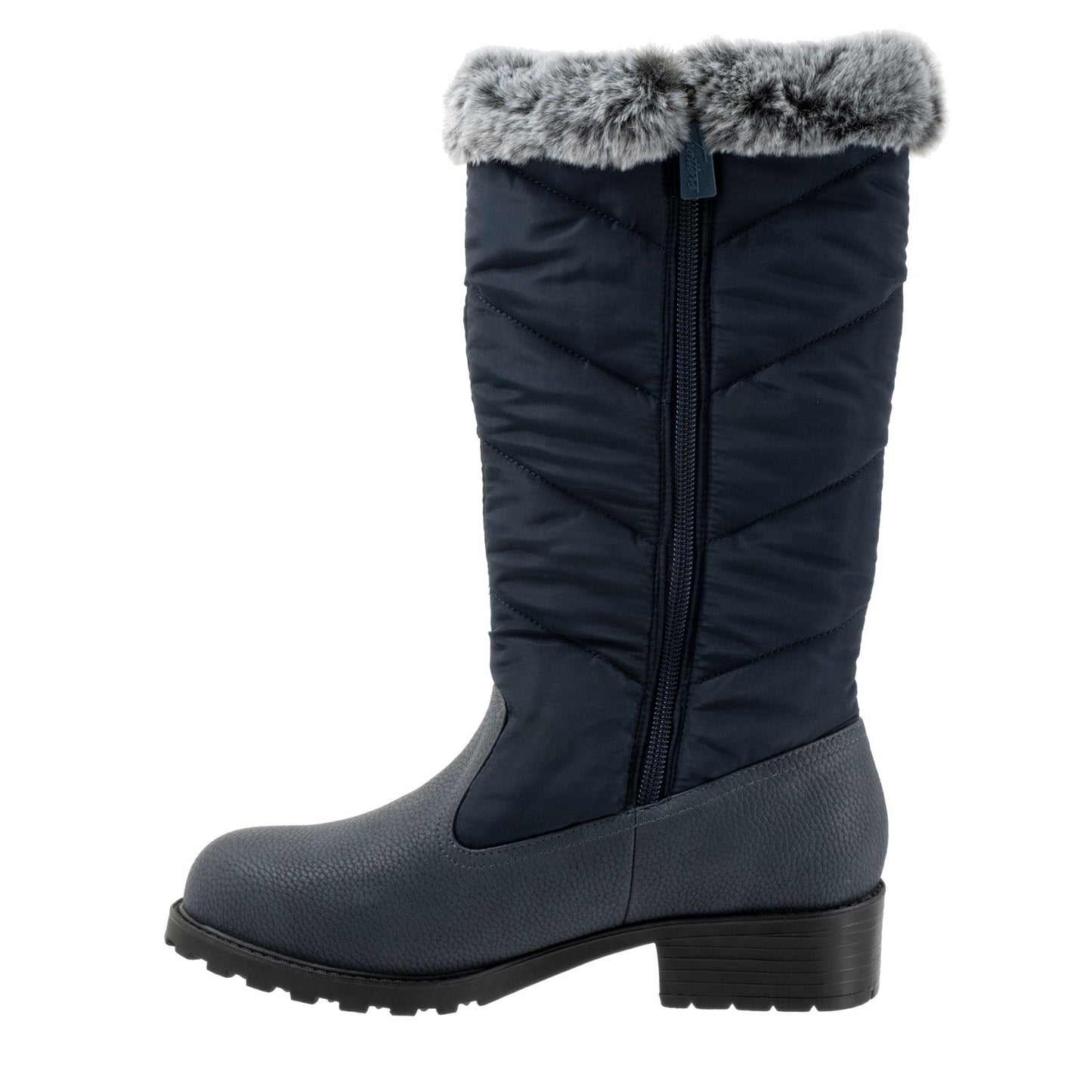 Trotters Benji 3.0 T2351-400 Womens Blue Leather Zipper Casual Dress Boots