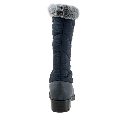 Trotters Benji 3.0 T2351-400 Womens Blue Leather Zipper Casual Dress Boots