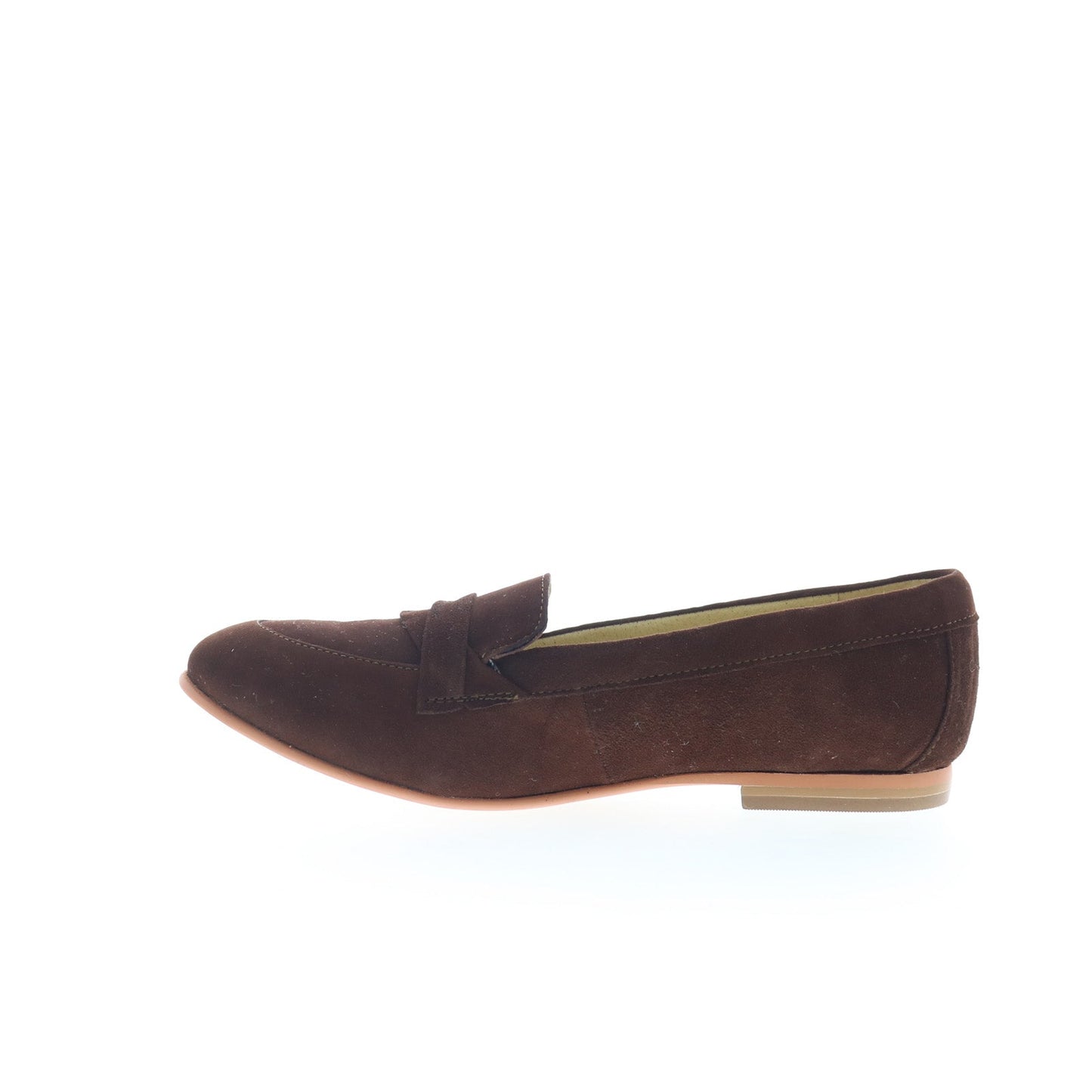 Hitchcock Alice W215 Womens Brown Extra Wide 4E Suede Loafer Flats Shoes