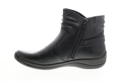 Earth Watson Womens Black Wide Leather Zipper Casual Dress Boots