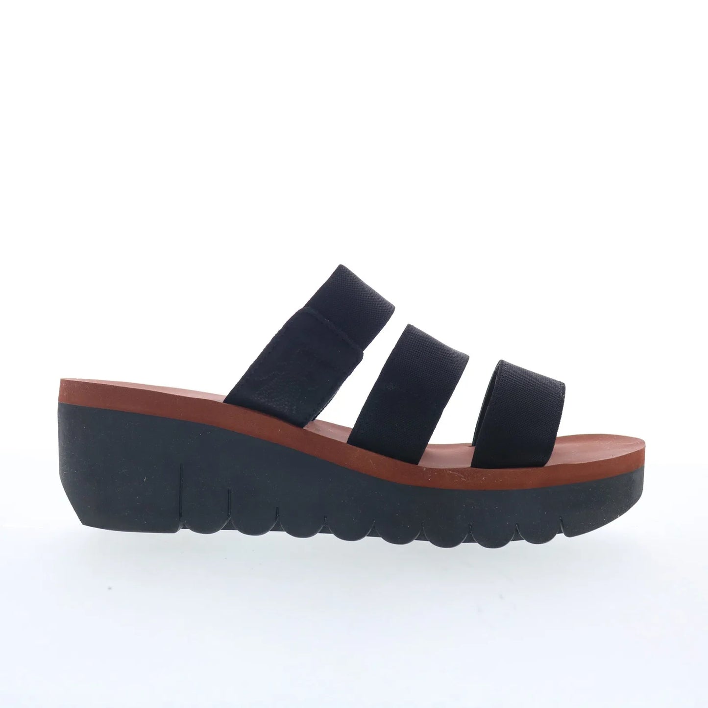 Fly London Yian YIAN845FLY-000 Womens Black Leather Wedges Sandals Shoes