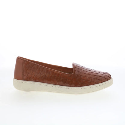 Trotters Adelina T2300-215 Womens Brown Leather Slip On Loafer Flats Shoes