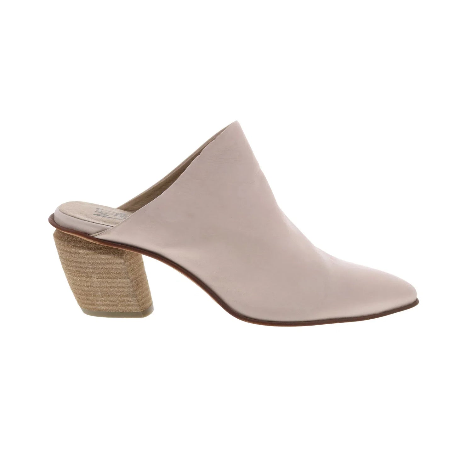 Miz Mooz Amalia Womens Pink Leather Slip On Mules Heels Shoes