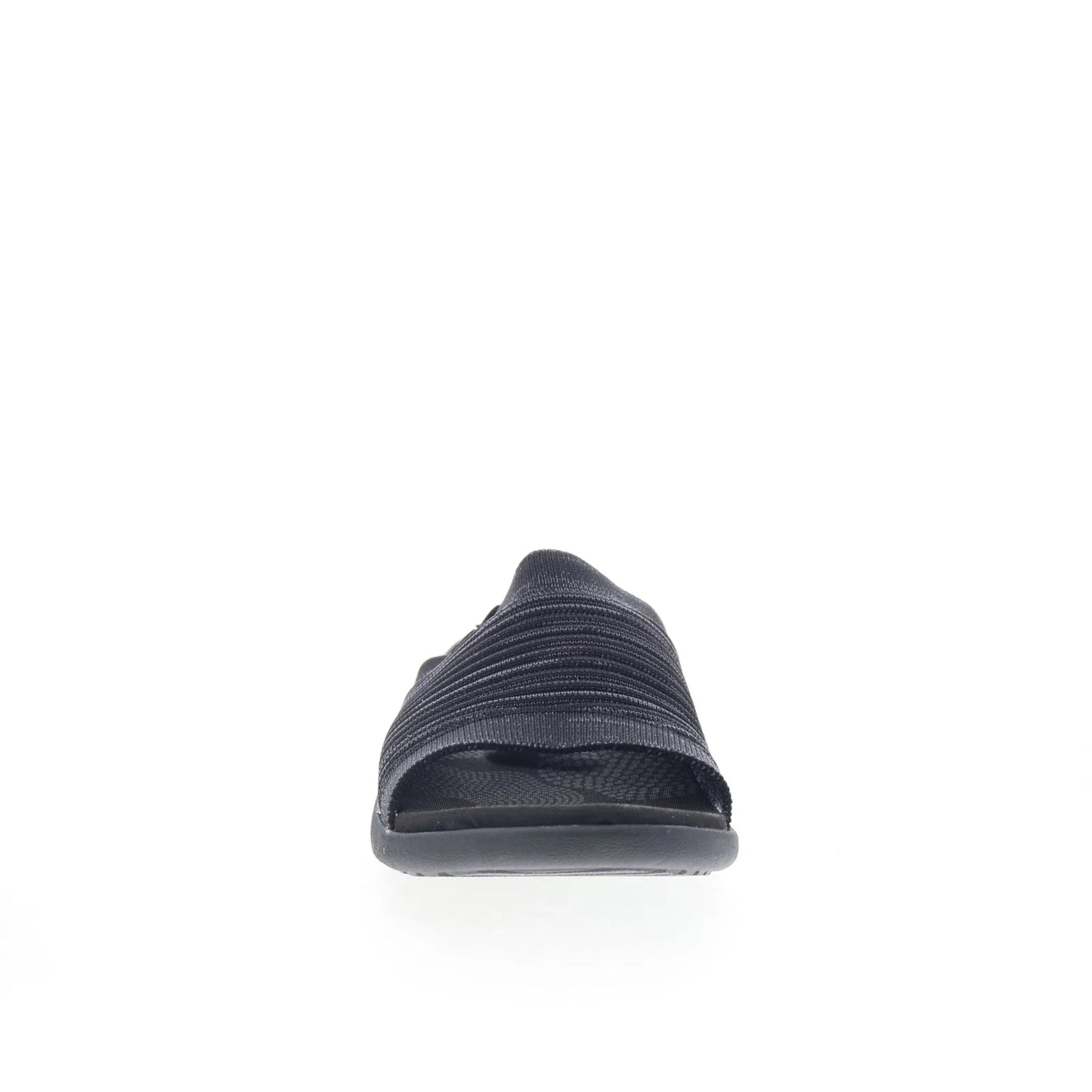 Spenco Astoria Slide SP1016BLK Womens Black Canvas Slides Sandals Shoes