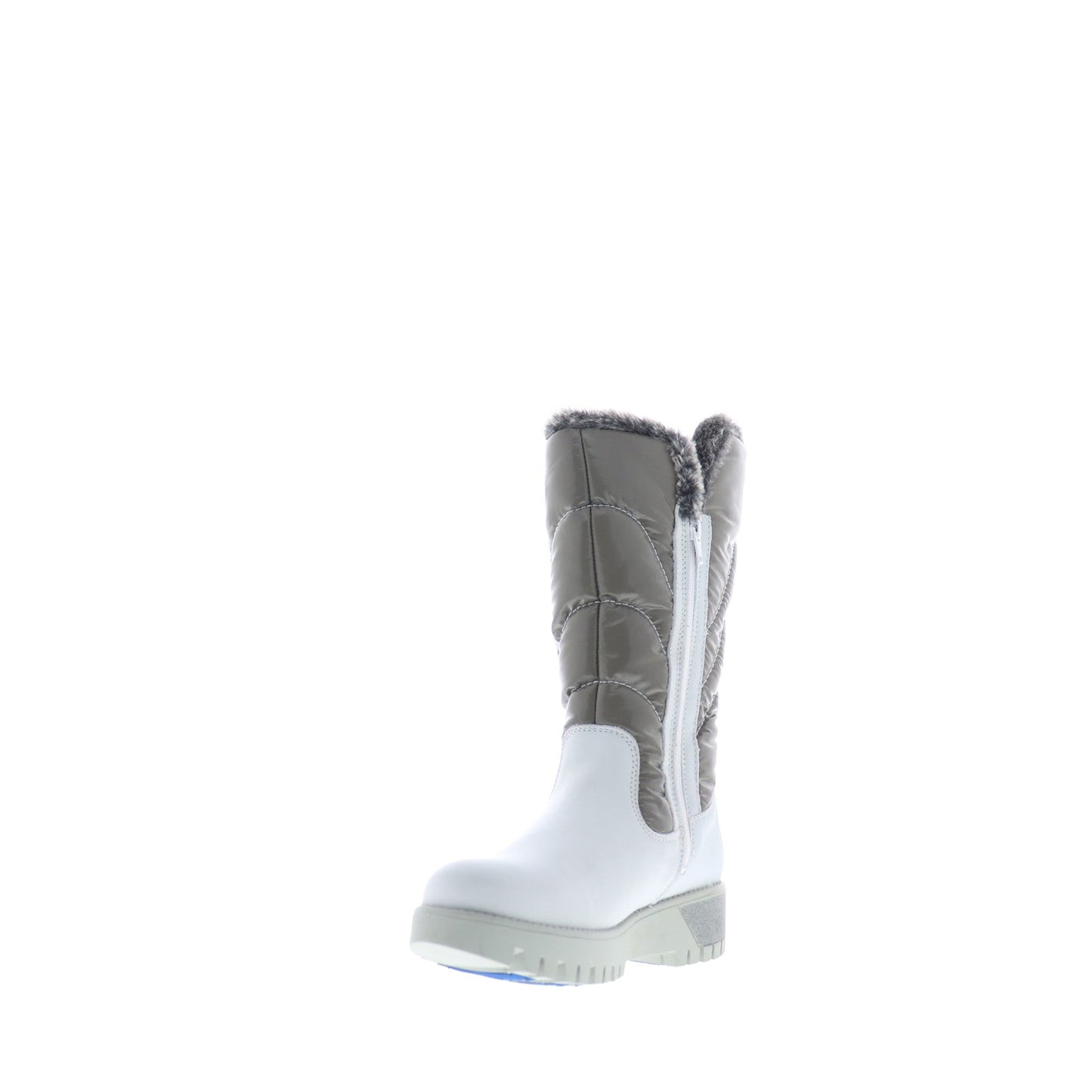Bos. & Co. Astrid Womens White Leather Zipper Casual Dress Boots
