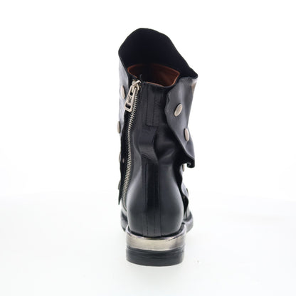 A.S. 98 Atwell Womens Black Leather Zipper Casual Dress Boots