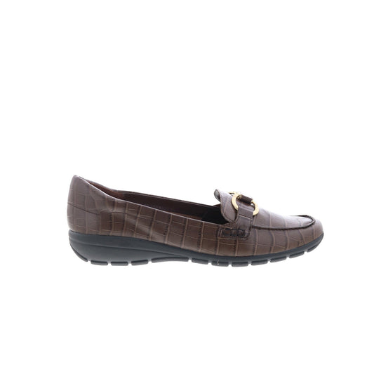 Easy Spirit Avienta SEAVIENTA Womens Brown Leather Loafer Flats Shoes